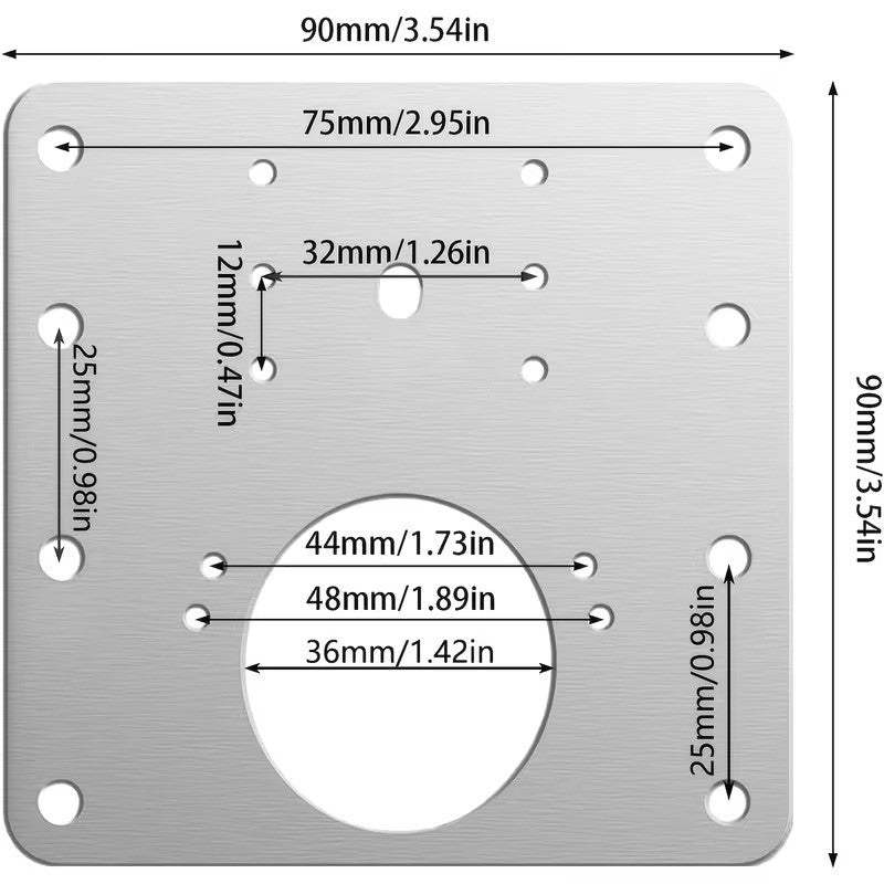 Set 4 Plăci Reparare Balamale Mobilier