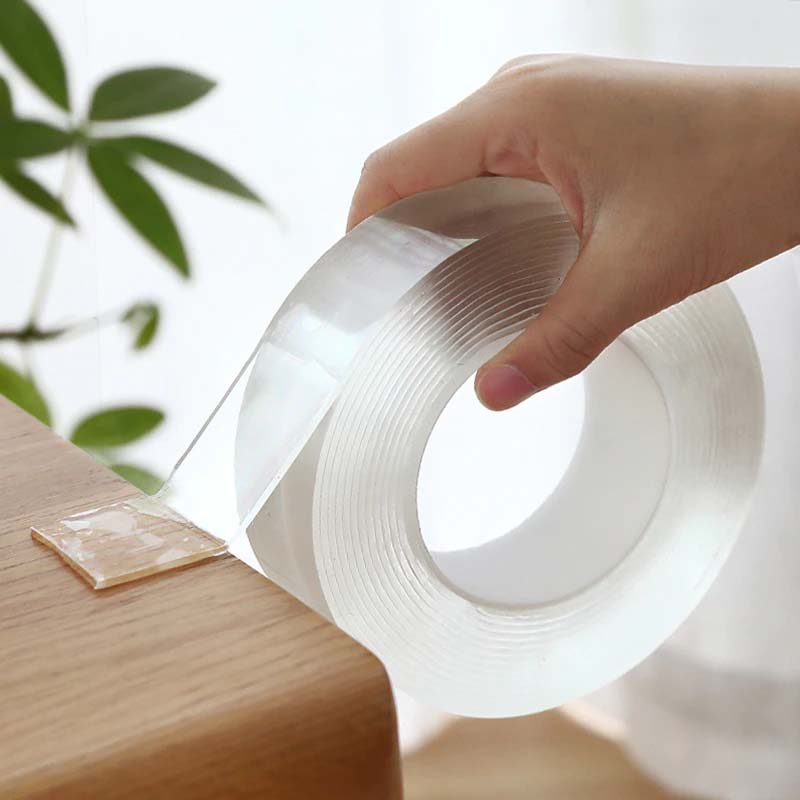 Bandă Dublu Adezivă Nano Magic Tape din Silicon, Reutilizabilă și Transparentă