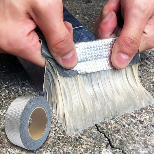Bandă Adezivă Extra Aderentă, Rezistentă la Apă și cu Finisaj de Aluminiu