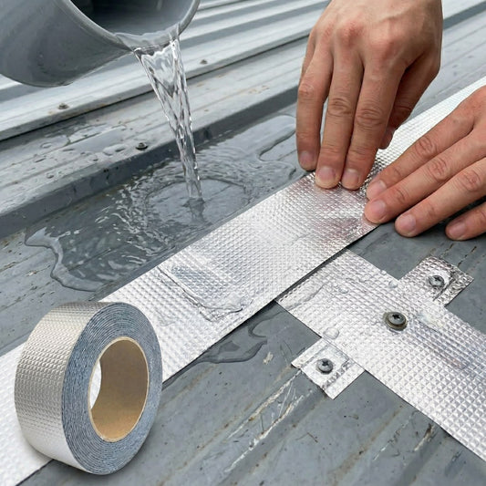 Bandă Adezivă Extra Aderentă, Rezistentă la Apă și cu Finisaj de Aluminiu