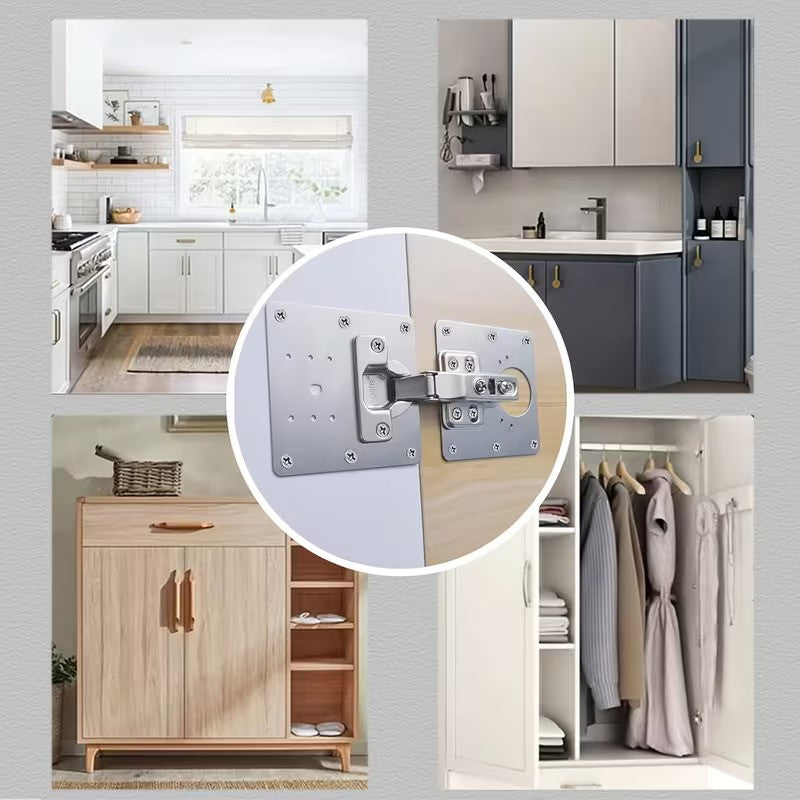 Set 4 Plăci Reparare Balamale Mobilier